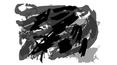 Siyah fırça darbesi ve doku. Grunge vektör soyut el boyalı element. Altı çizili ve sınır tasarımı.