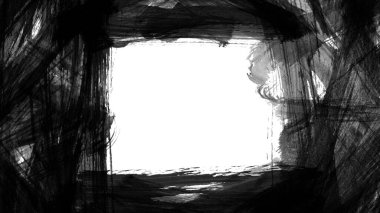 Siyah mürekkep fırçası darbeleri. vektör illüstrasyonu.