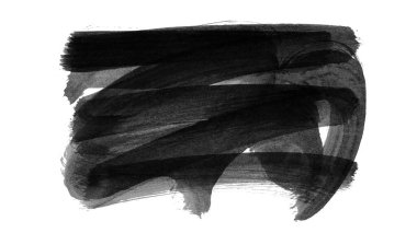 Siyah fırça darbesi ve doku. Grunge vektör soyut el boyalı element. Altı çizili ve sınır tasarımı.