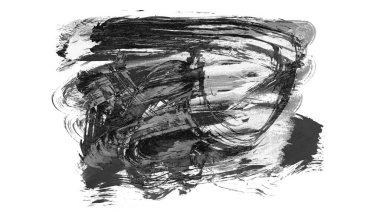 Siyah fırça darbesi ve doku. Grunge vektör soyut el boyalı element. Altı çizili ve sınır tasarımı.