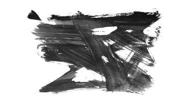 Siyah fırça darbesi ve doku. Grunge vektör soyut el boyalı element. Altı çizili ve sınır tasarımı.