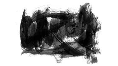 siyah mürekkep fırçası vuruşu. resimleme.