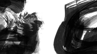 Siyah fırça darbesi ve doku. Grunge vektör soyut el boyalı element. Altı çizili ve sınır tasarımı.