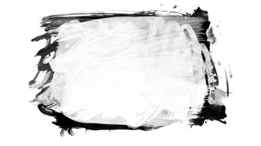 Siyah fırça darbesi ve doku. Grunge vektör soyut el boyalı element. Altı çizili ve sınır tasarımı.