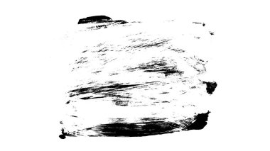 Siyah fırça darbesi ve doku. Grunge vektör soyut el boyalı element. Altı çizili ve sınır tasarımı.