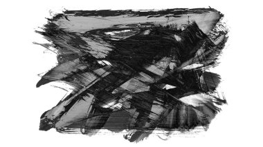 Siyah fırça darbesi ve doku. Grunge vektör soyut el boyalı element. Altı çizili ve sınır tasarımı.