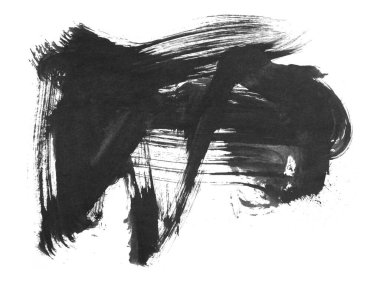 siyah mürekkep fırçası vuruşu. resimleme.