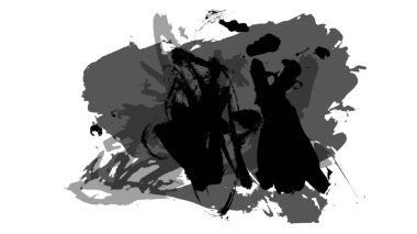 Siyah fırça darbesi ve doku. Grunge vektör soyut el boyalı element. Altı çizili ve sınır tasarımı.