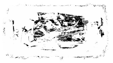 Siyah fırça darbesi ve doku. Grunge vektör soyut el boyalı element. Altı çizili ve sınır tasarımı.