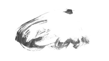 Siyah fırça darbesi ve doku. Grunge vektör soyut el boyalı element. Altı çizili ve sınır tasarımı.