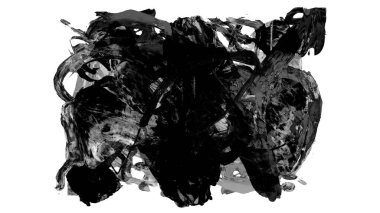 Siyah fırça darbesi ve doku. Grunge vektör soyut el boyalı element. Altı çizili ve sınır tasarımı.