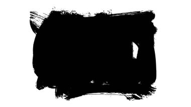 siyah mürekkep fırçası vuruşu. resimleme.