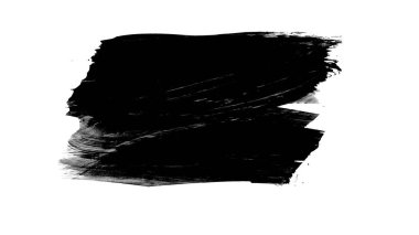 Siyah fırça darbesi ve doku. Grunge vektör soyut el boyalı element. Altı çizili ve sınır tasarımı.