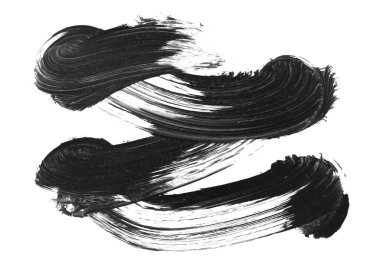 siyah mürekkep fırçası vuruşu. resimleme.