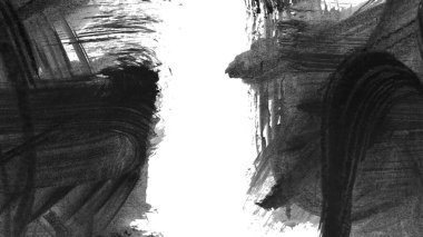 Siyah fırça darbesi ve doku. Grunge soyut elle boyanmış elementler. Altı çizili ve sınır tasarımı.