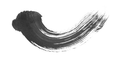 siyah mürekkep fırçası vuruşu. resimleme.