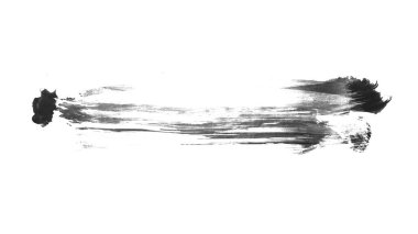 Siyah fırça darbesi ve doku. Grunge vektör soyut el boyalı element. Altı çizili ve sınır tasarımı.