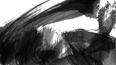 Siyah fırça darbesi ve doku. Grunge vektör soyut el boyalı element. Altı çizili ve sınır tasarımı.