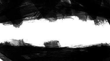 Siyah fırça darbesi ve doku. Grunge vektör soyut el boyalı element. Altı çizili ve sınır tasarımı.