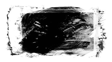 Siyah fırça darbesi ve doku. Grunge vektör soyut el boyalı element. Altı çizili ve sınır tasarımı.