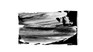 Siyah fırça darbesi ve doku. Grunge vektör soyut el boyalı element. Altı çizili ve sınır tasarımı.