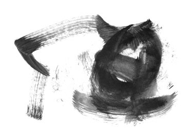 siyah mürekkep fırçası vuruşu. resimleme.