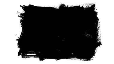 Siyah fırça darbesi ve doku. Grunge soyut elle boyanmış elementler. Altı çizili ve sınır tasarımı.