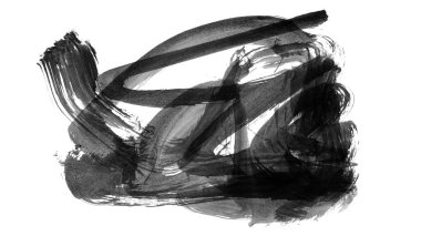 Siyah fırça darbesi ve doku. Grunge vektör soyut el boyalı element. Altı çizili ve sınır tasarımı.