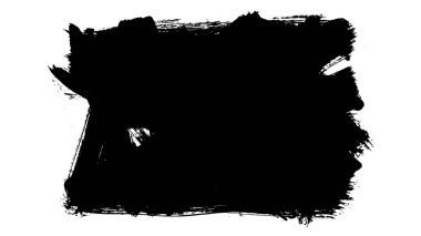 Siyah fırça darbesi ve doku. Grunge soyut elle boyanmış elementler. Altı çizili ve sınır tasarımı.