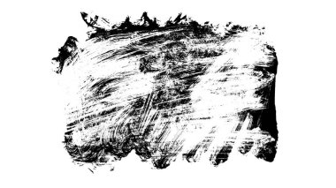 Siyah fırça darbesi ve doku. Grunge vektör soyut el boyalı element. Altı çizili ve sınır tasarımı.