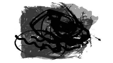 Siyah fırça darbesi ve doku. Grunge vektör soyut el boyalı element. Altı çizili ve sınır tasarımı.