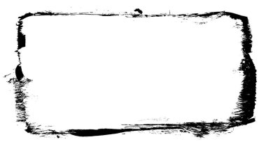 Siyah fırça darbesi ve doku. Grunge vektör soyut el boyalı element. Altı çizili ve sınır tasarımı.