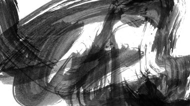 Siyah fırça darbesi ve doku. Grunge vektör soyut el boyalı element. Altı çizili ve sınır tasarımı.