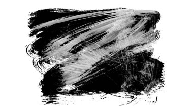 Siyah fırça darbesi ve doku. Grunge vektör soyut el boyalı element. Altı çizili ve sınır tasarımı.