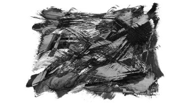 Siyah fırça darbesi ve doku. Grunge vektör soyut el boyalı element. Altı çizili ve sınır tasarımı.