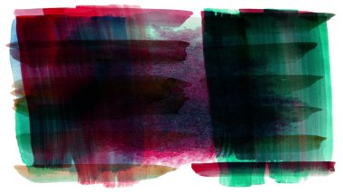 Siyah ve renkli boya karışımı, fırça darbesi ve doku. Grunge soyut elle boyanmış elementler. 