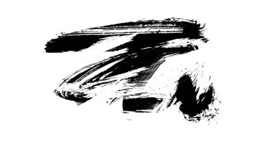 Siyah fırça darbesi ve doku. Grunge vektör soyut el boyalı element. Altı çizili ve sınır tasarımı.