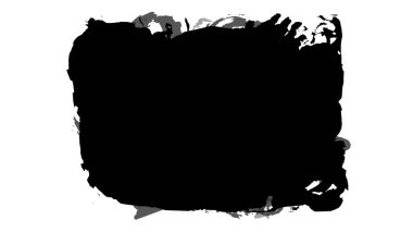 Siyah fırça darbesi ve doku. Grunge vektör soyut el boyalı element. Altı çizili ve sınır tasarımı.