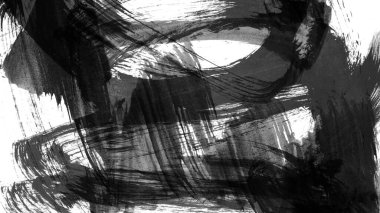 Siyah fırça darbesi ve doku. Grunge vektör soyut el boyalı element. Altı çizili ve sınır tasarımı.