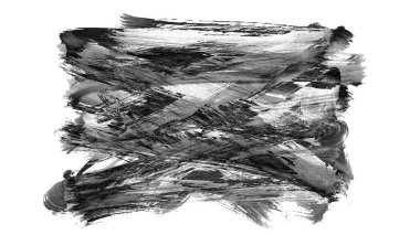 Siyah fırça darbesi ve doku. Grunge vektör soyut el boyalı element. Altı çizili ve sınır tasarımı.