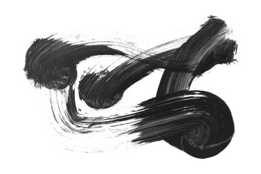 siyah mürekkep fırçası vuruşu. resimleme.