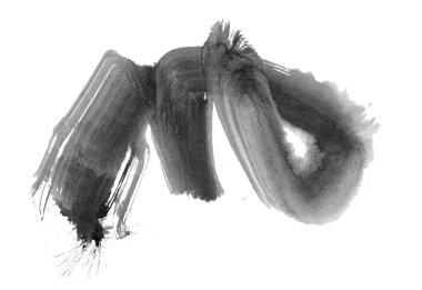 Siyah mürekkep fırçası darbeleri. vektör illüstrasyonu.