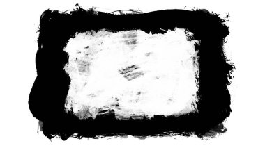 Siyah fırça darbesi ve doku. Grunge vektör soyut el boyalı element. Altı çizili ve sınır tasarımı.