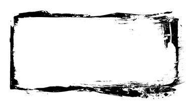 Siyah fırça darbesi ve doku. Grunge vektör soyut el boyalı element. Altı çizili ve sınır tasarımı.