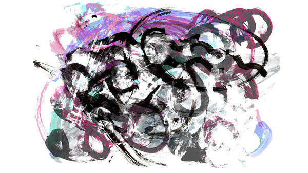 мазок кистью и текстура. Гранж вектор абстрактный ручной - окрашенный элемент. Подчеркивание и дизайн границ.