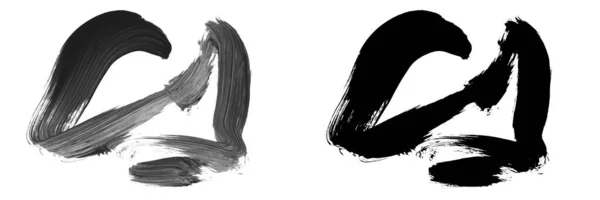 black ink brush strokes. vector illustration.