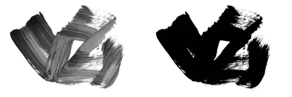 black ink brush strokes. vector illustration.