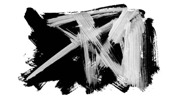 Pincelada Negra Textura Grunge Vector Mano Abstracta Elemento Pintado Subrayar —  Fotos de Stock