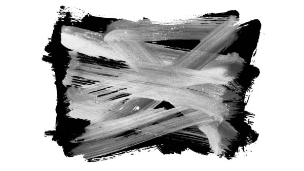 Pincelada Negra Textura Grunge Vector Mano Abstracta Elemento Pintado Subrayar —  Fotos de Stock