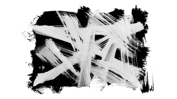 Pincelada Negra Textura Grunge Vector Mano Abstracta Elemento Pintado Subrayar —  Fotos de Stock